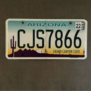 Arizona License Plate